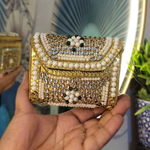 Royal Pearl Bloom Potli Clutch